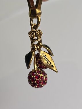 Y2K Juicy Couture Brass Tone Red Cherry Charm